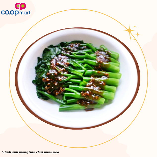 Cải rổ đông cô sốt dầu hào