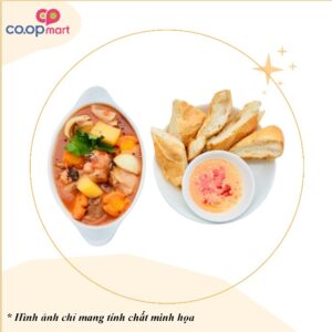 Gà nấu lagu + bánh mì