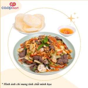 Gỏi bò bóp thấu + bánh phồng tôm