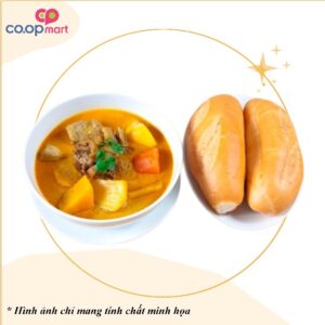 Gà nấu cà ri + bánh mì