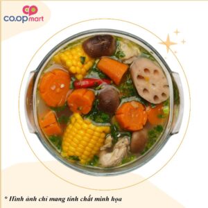 Lẩu gà tiềm củ sen + Mì